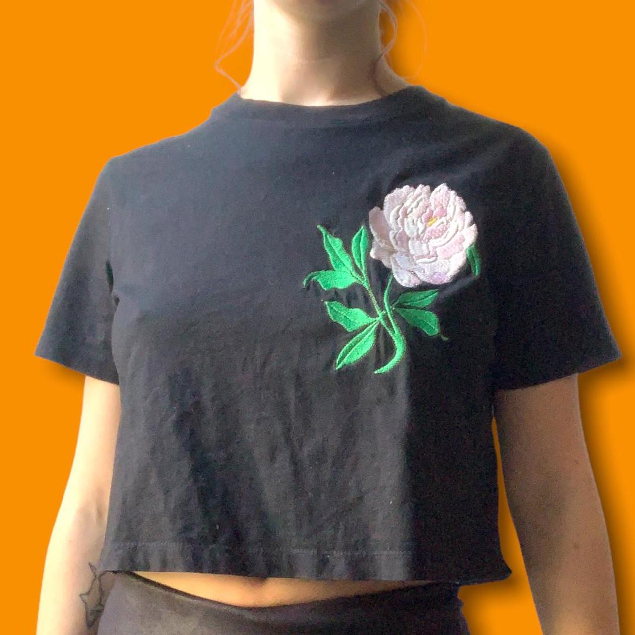 Opening Ceremony Women's Pink and Black T-shirt
