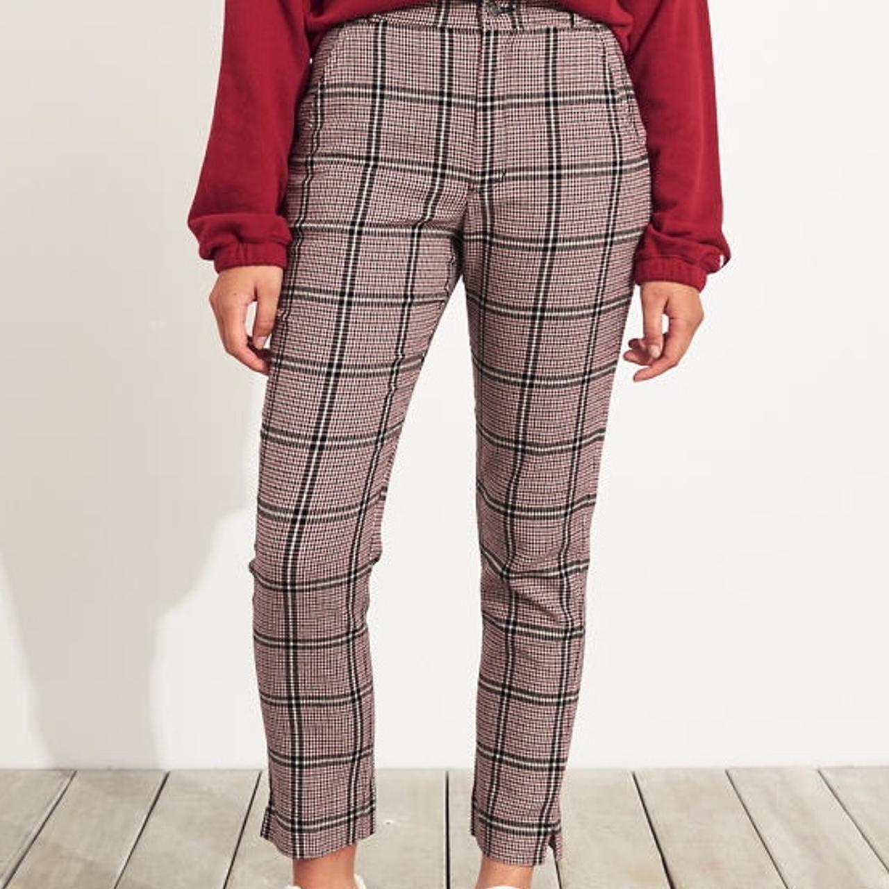 Hollister Ultra High Rise Plaid Pants, Size
