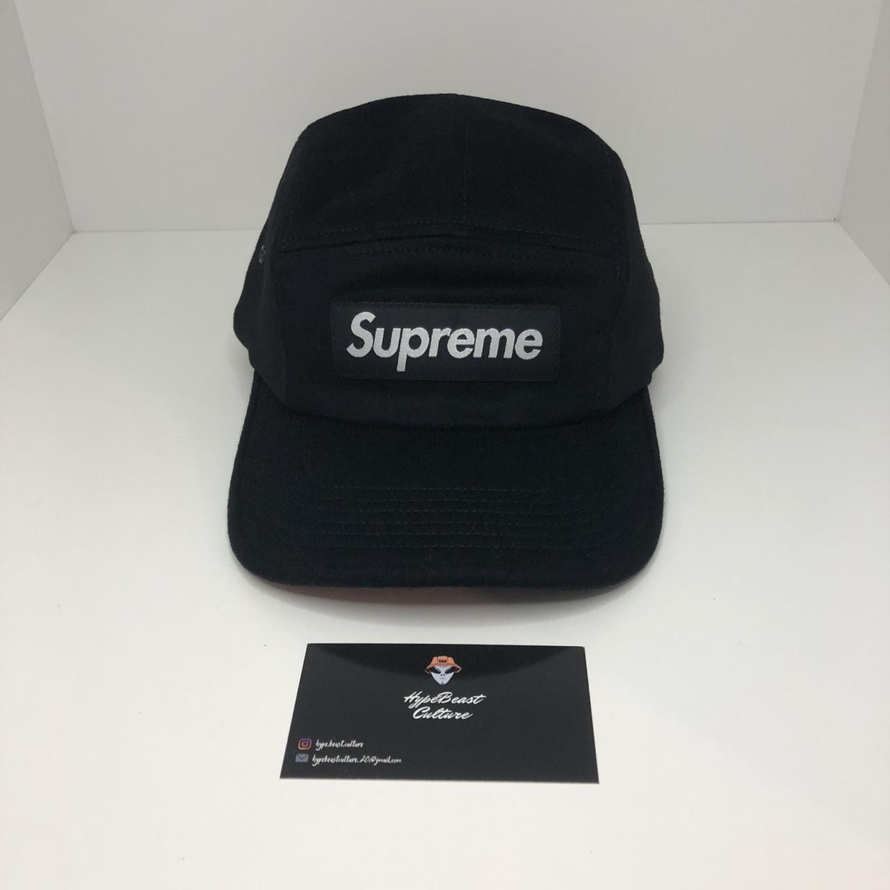 Supreme Wool Camp Cap (FW20) Black• •In... - Depop