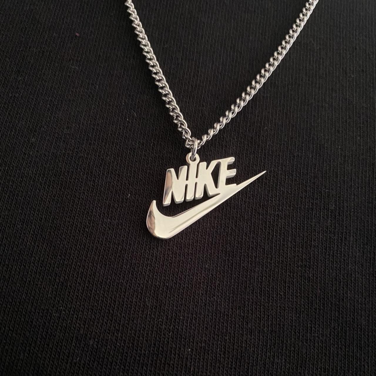 Nike Swoosh Necklace •Silver