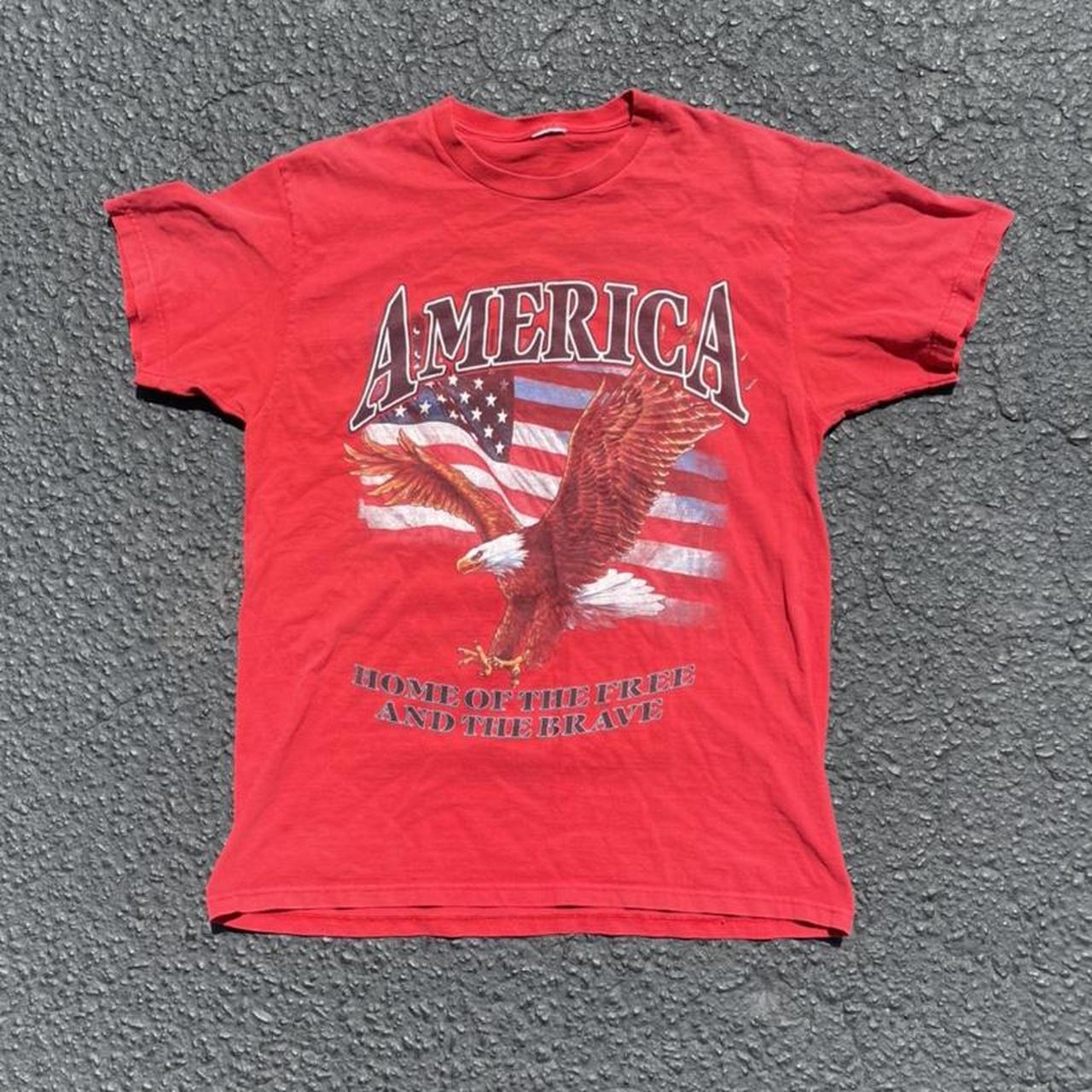 Vintage American Flag With an Eagle “Home of The... Depop