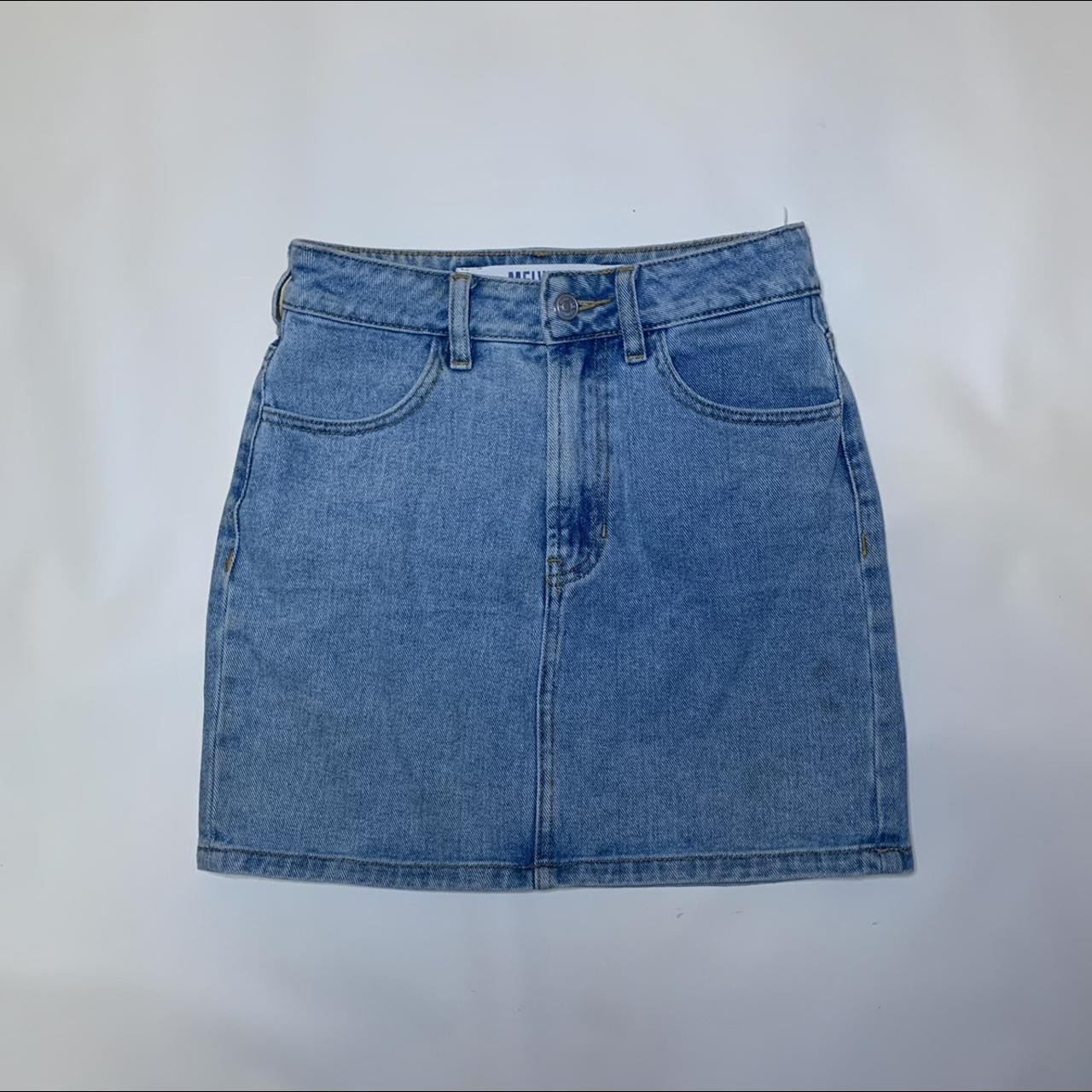 Brandy Melville Denim Skirt 100% Cotton Size... - Depop