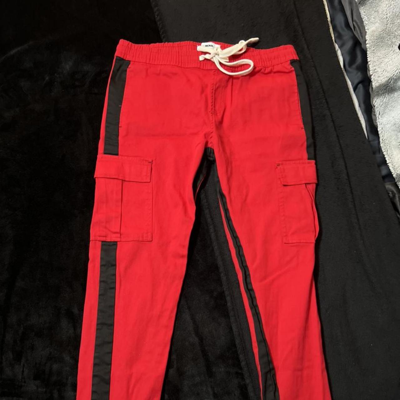 Red and Black Pants - Depop