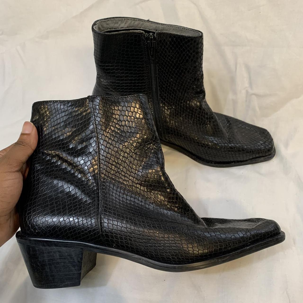 snakeskin motorcycle boots