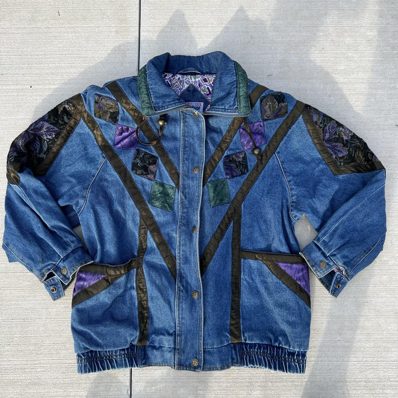 Current Seen Men's Blue and Purple Jacket