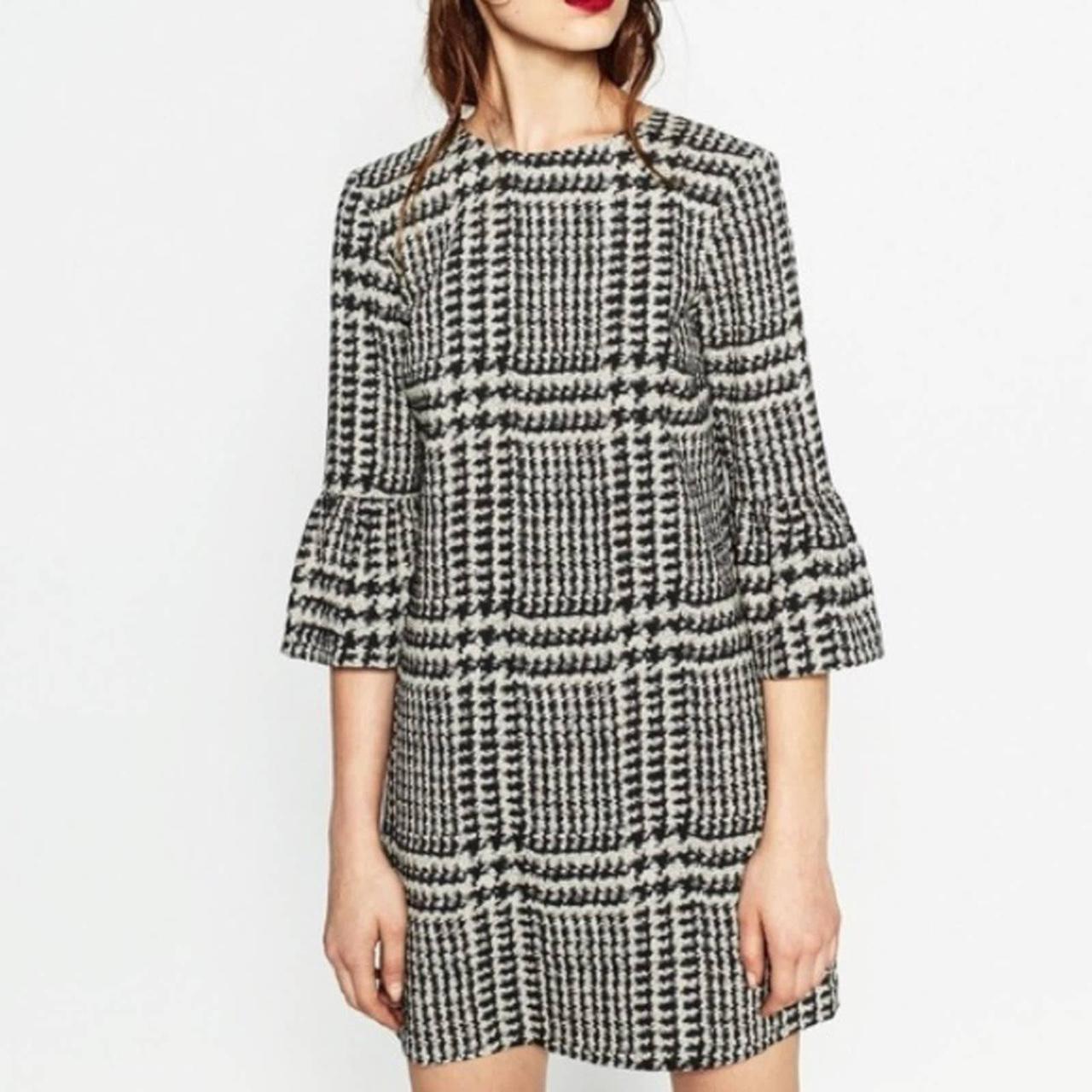 houndstooth shift dress