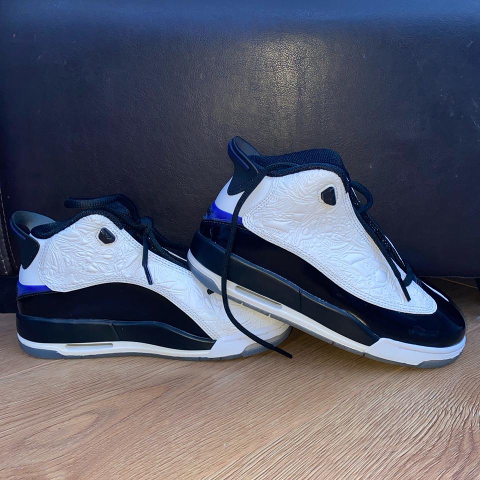 Jordan Dub Zero Concord black and white purple on. Depop