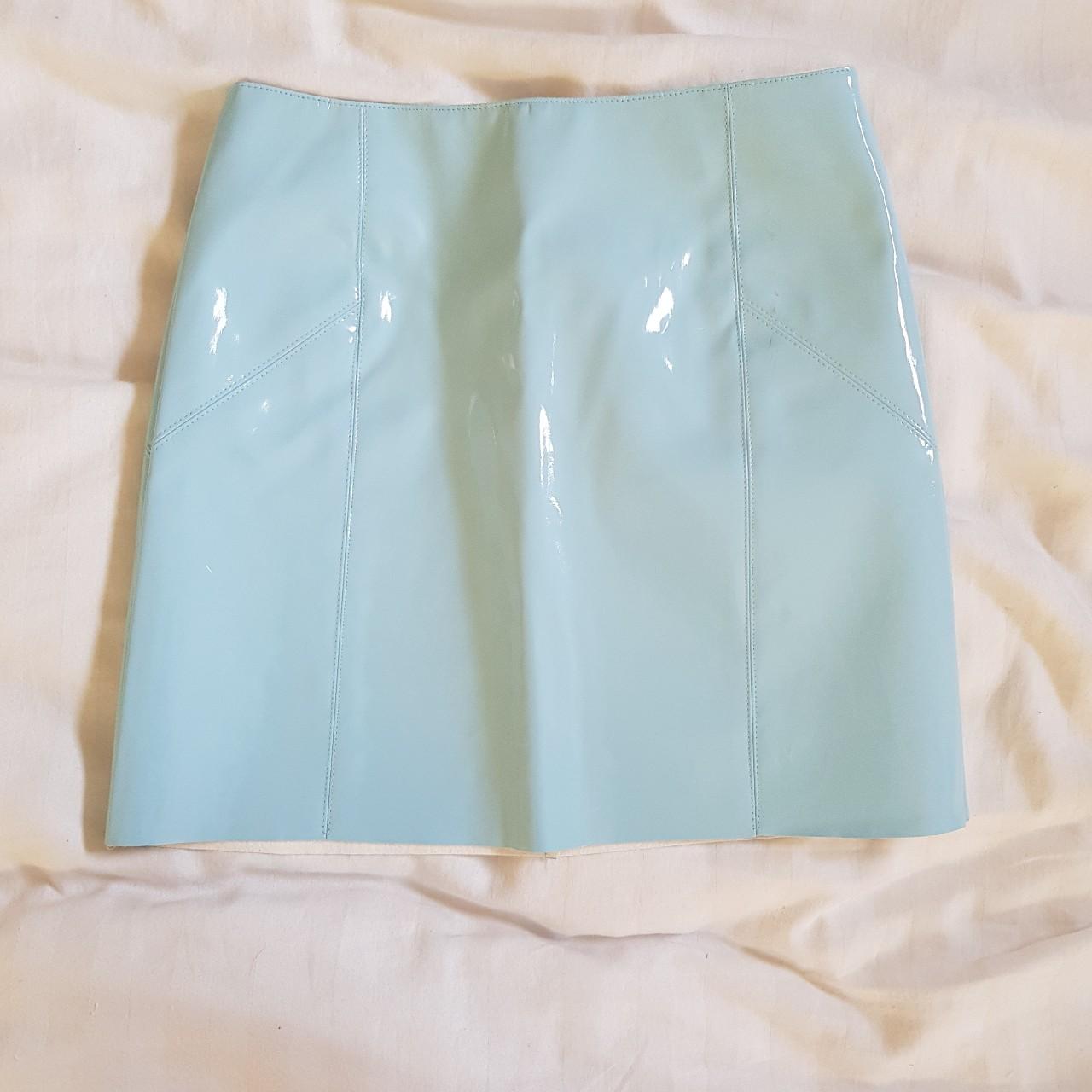 Light blue 2024 vinyl skirt