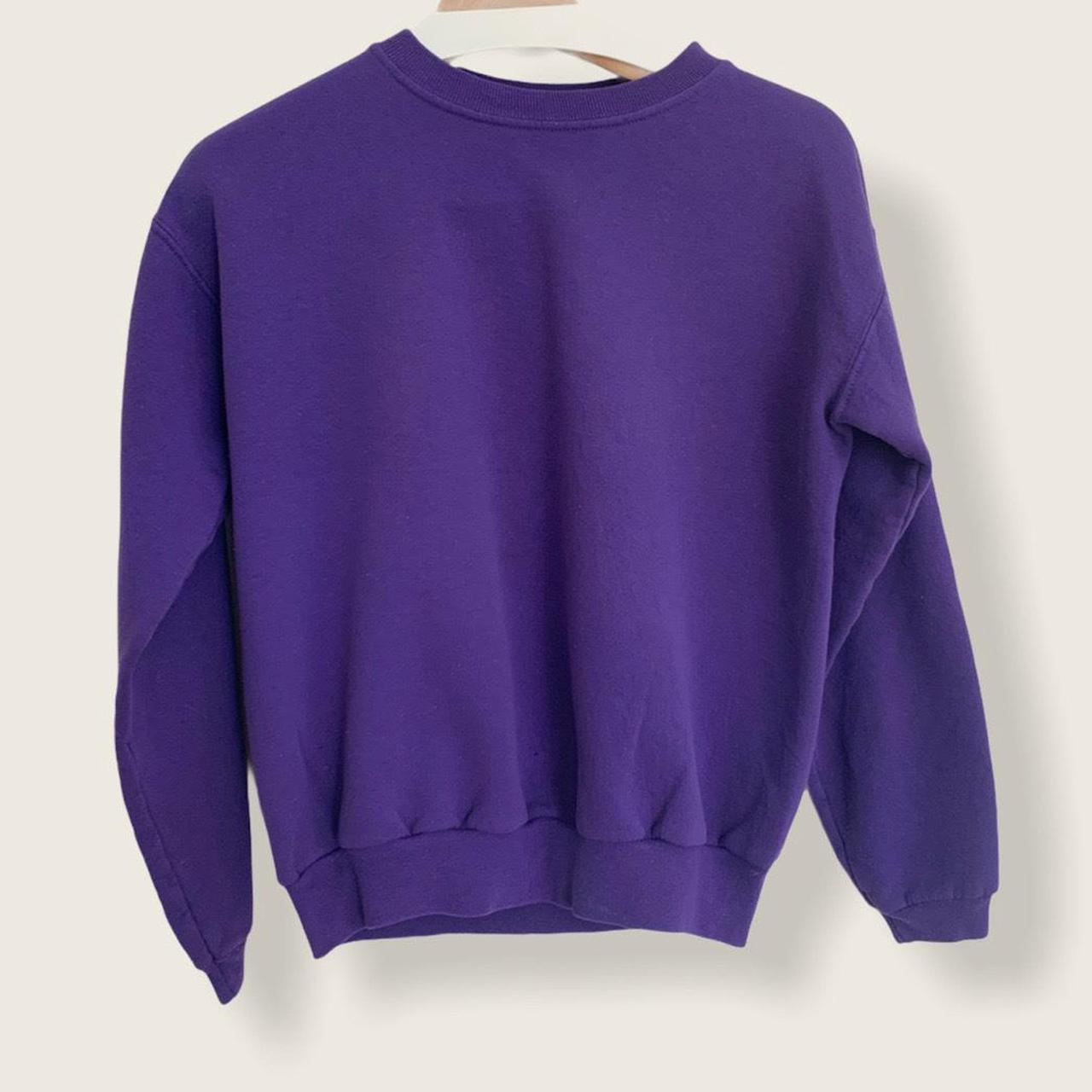 Plain purple crewneck sweatshirt, Hanes Her Way... - Depop