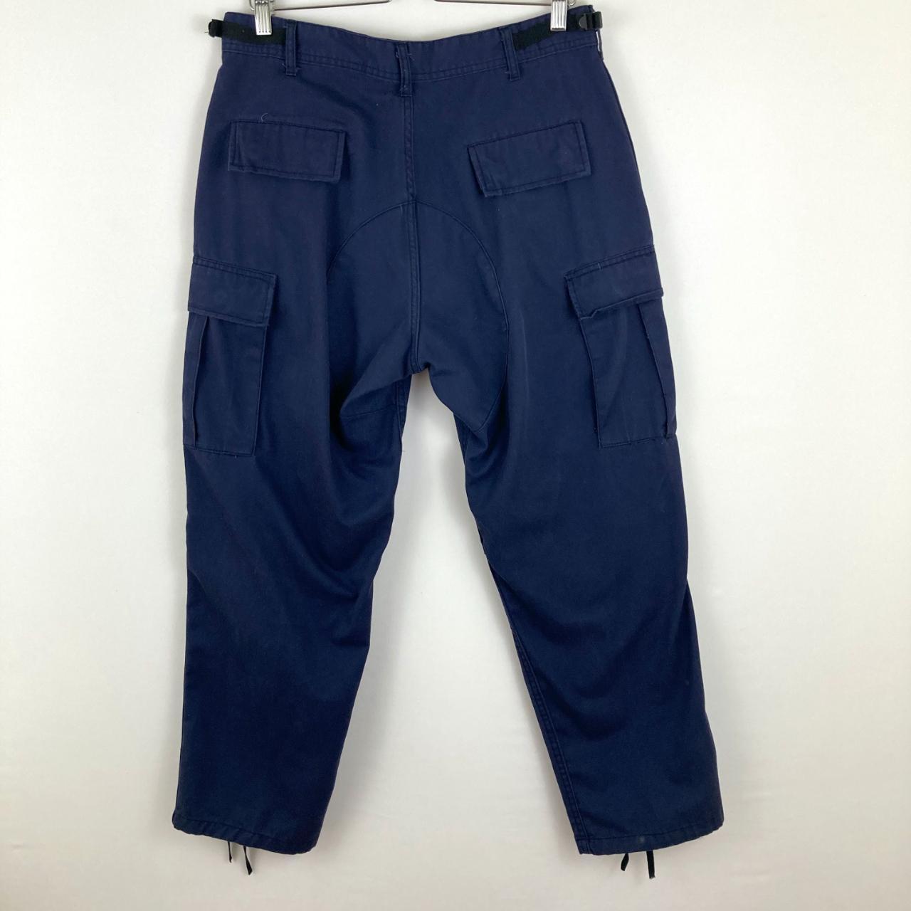 Navy Tactical cargo pants | adjustable waist and... - Depop