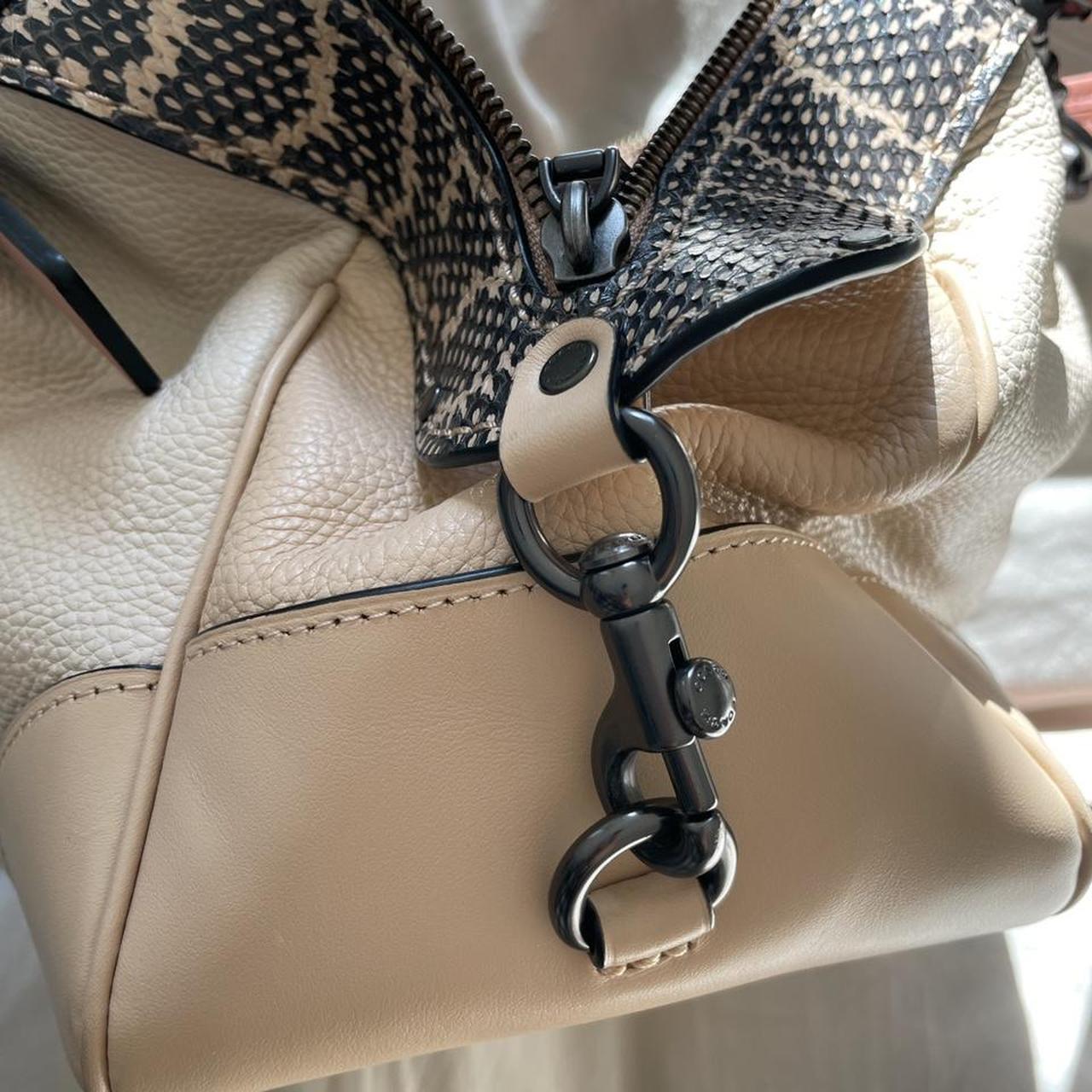 Coach Lane Satchel in Colorblock with snakeskin Depop