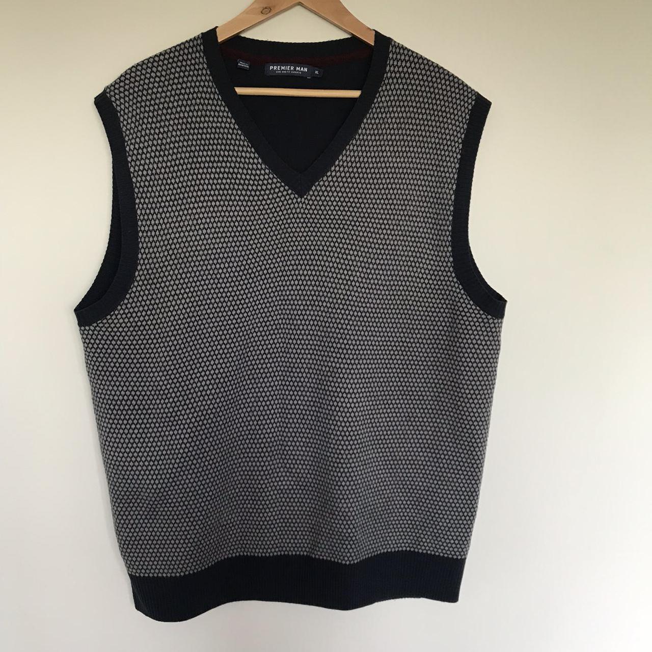 Men’s Vintage Sweater Vest XL V neck knitted tank... - Depop