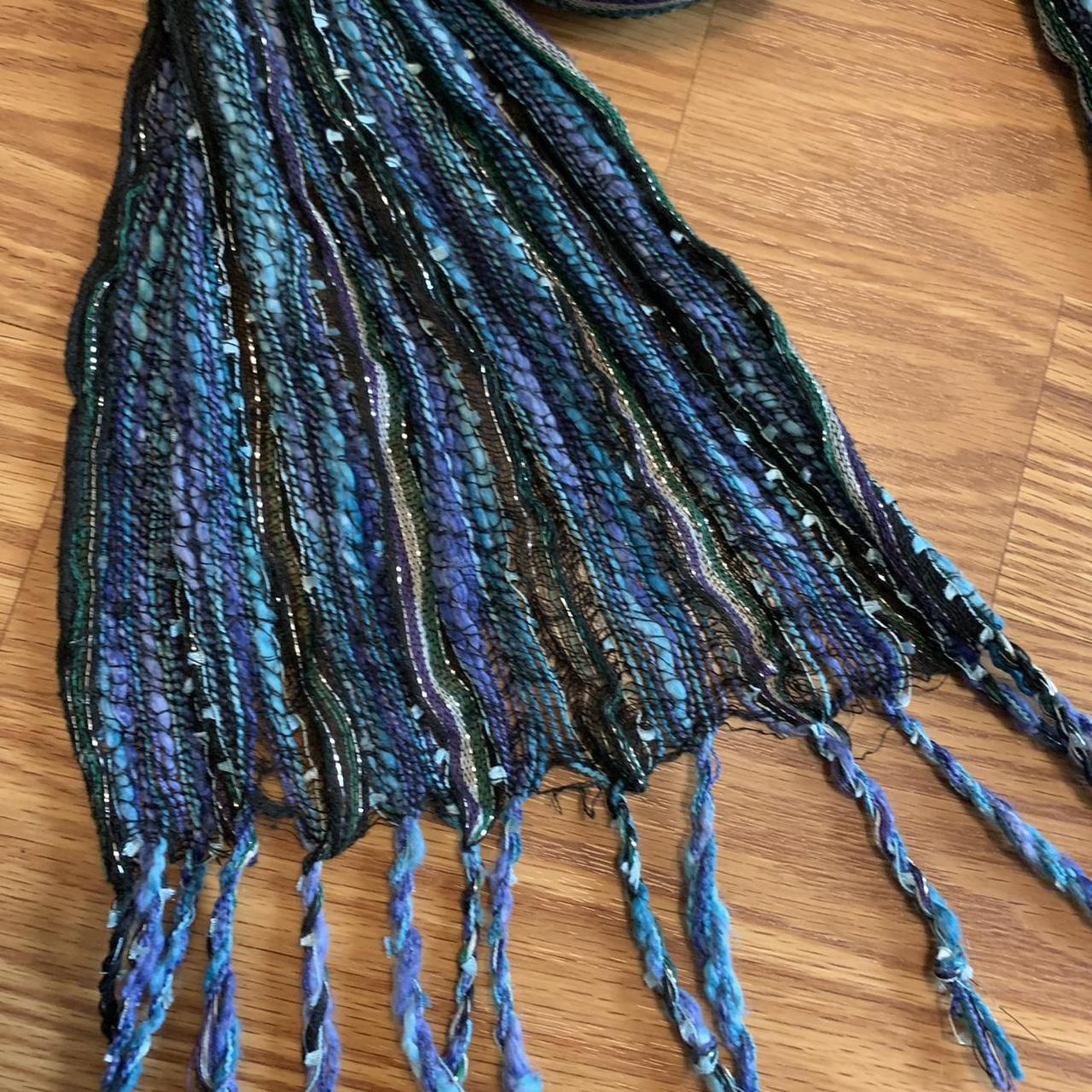 Women's Blue and Purple Scarf-wraps | Depop