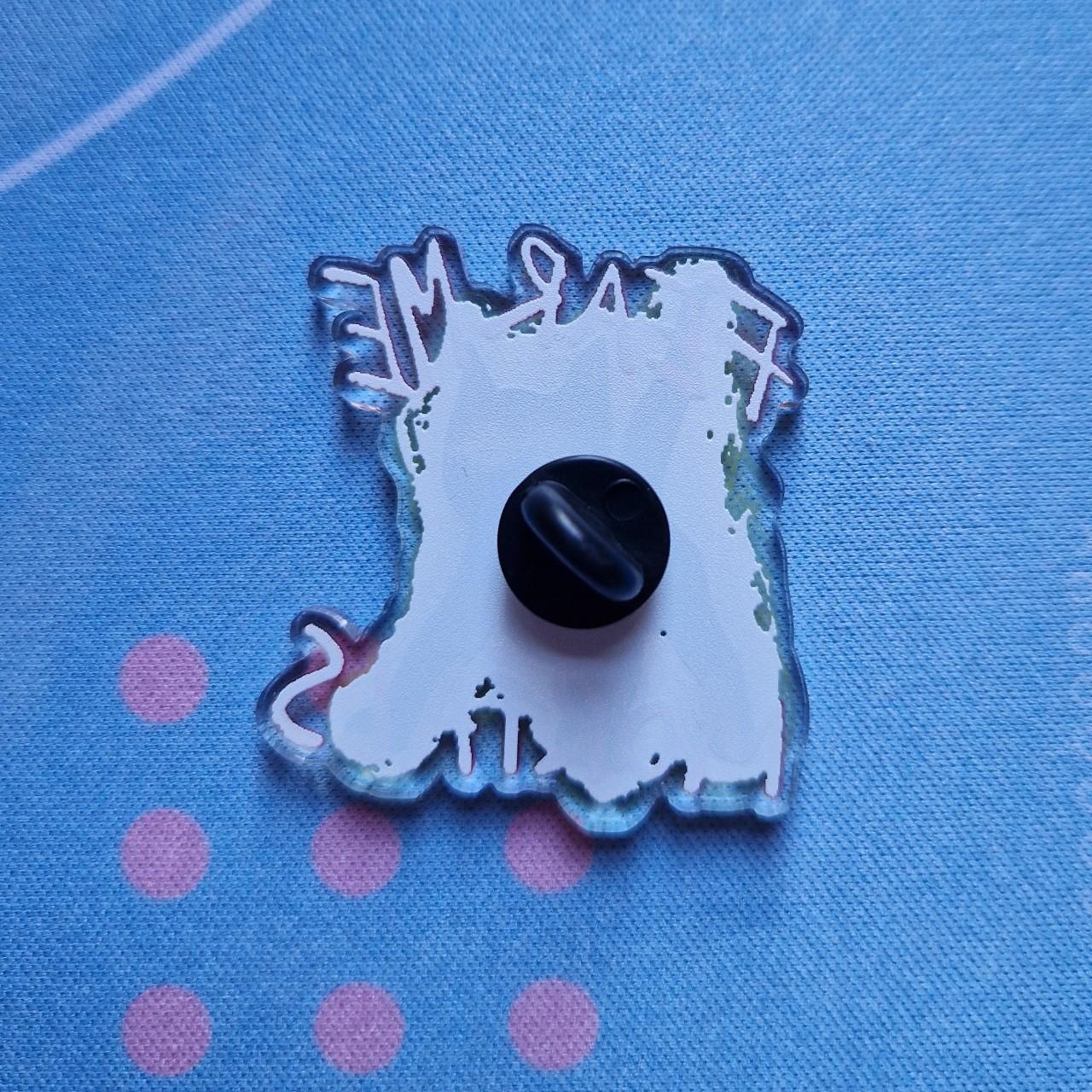 Glowing Cat Acrylic Pin Badge Powerful Aura Cat Depop