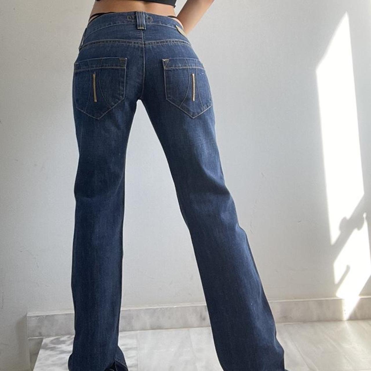 Women's Navy Jeans Depop