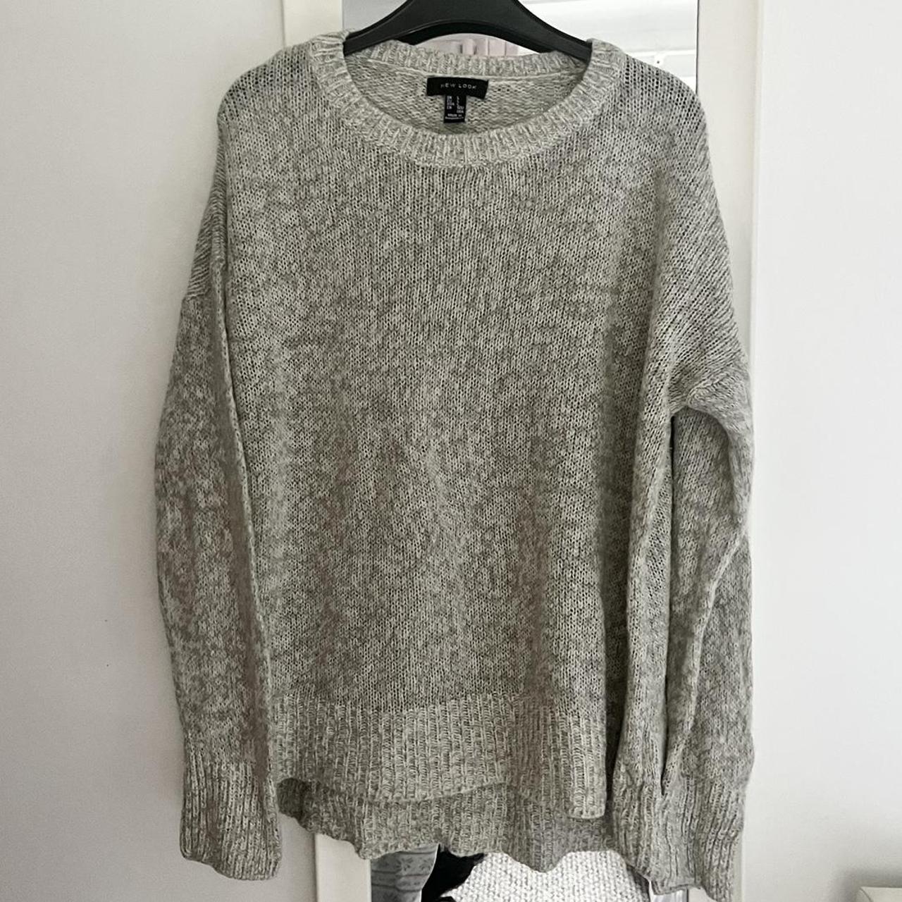 New Look light grey knitted jumper. Perfect for the... - Depop