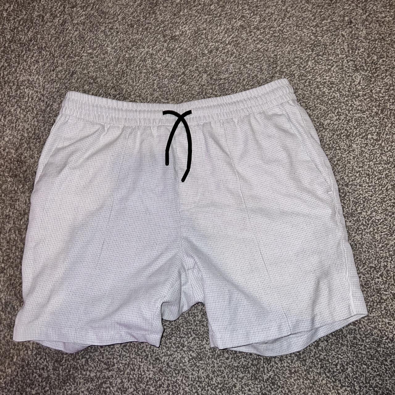 River Island Men's White Shorts Depop