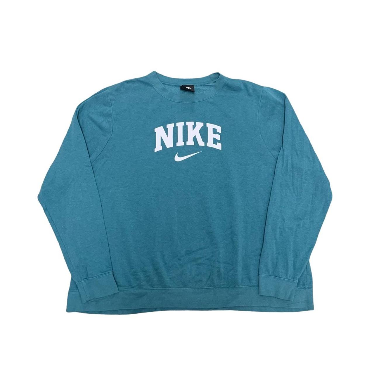 teal nike crewneck