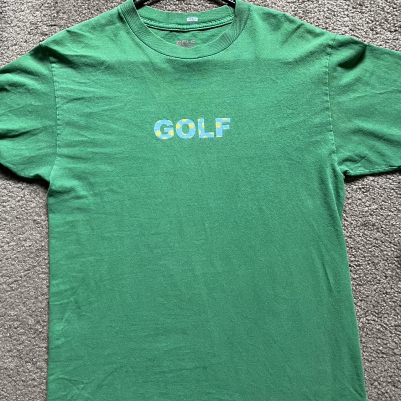 Medium Golf Wang Green Polka Dot t-shirt small stain... - Depop