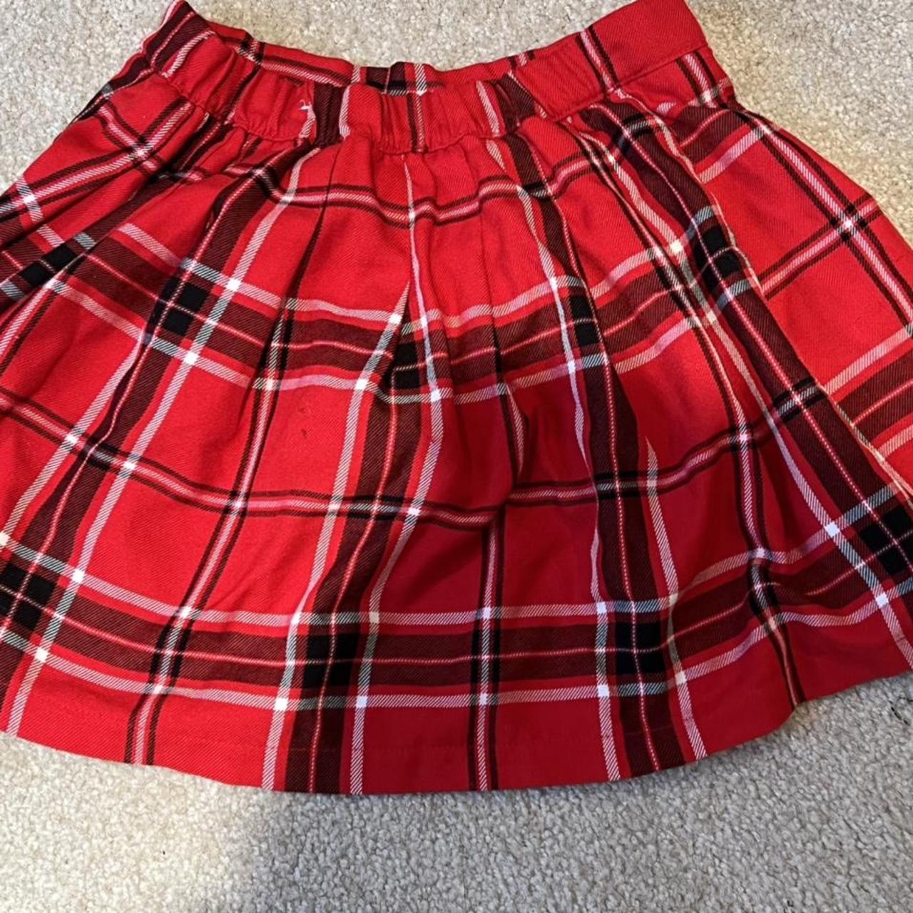 Barely used plaid skirt from Justice. Has built in... Depop