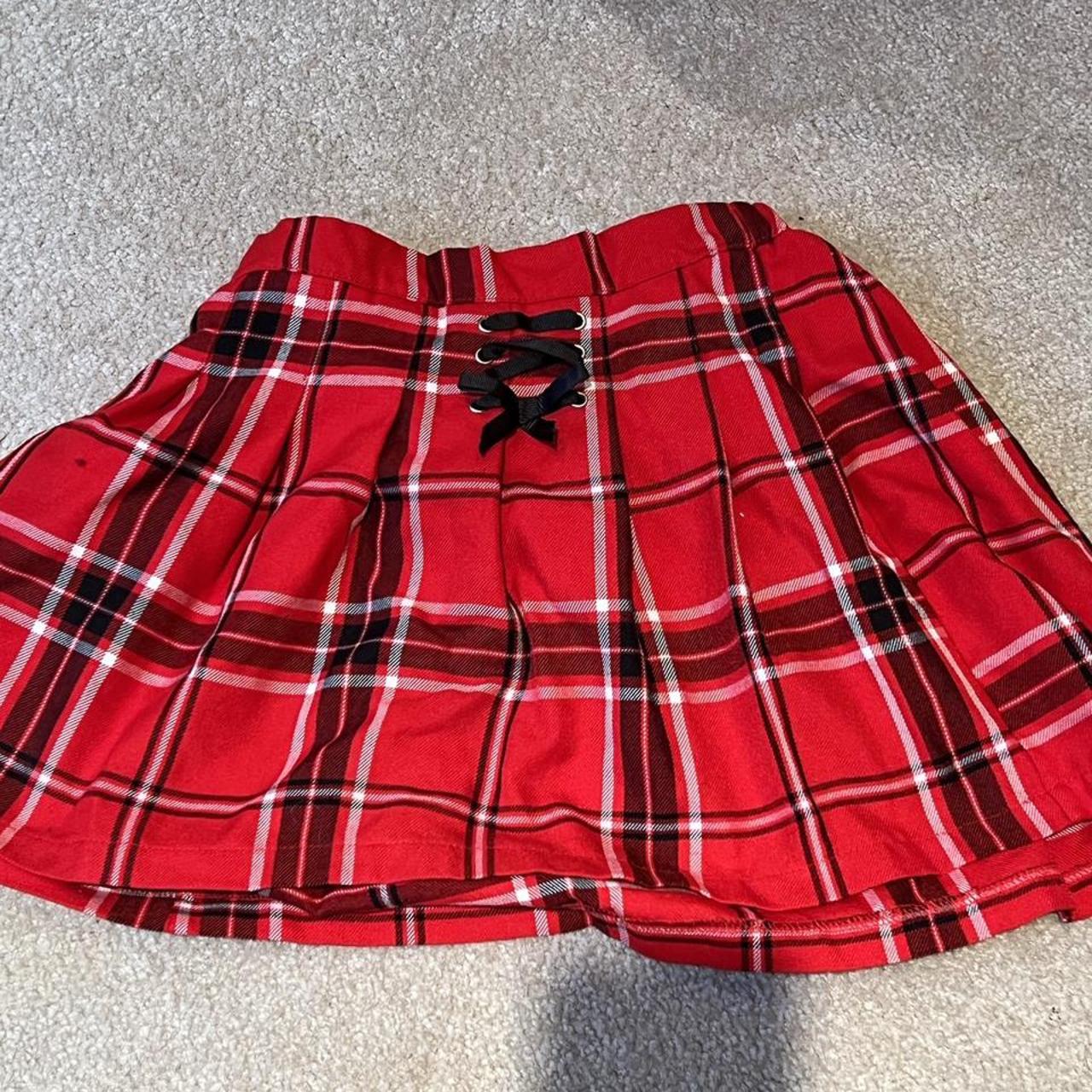 Barely used plaid skirt from Justice. Has built in... Depop