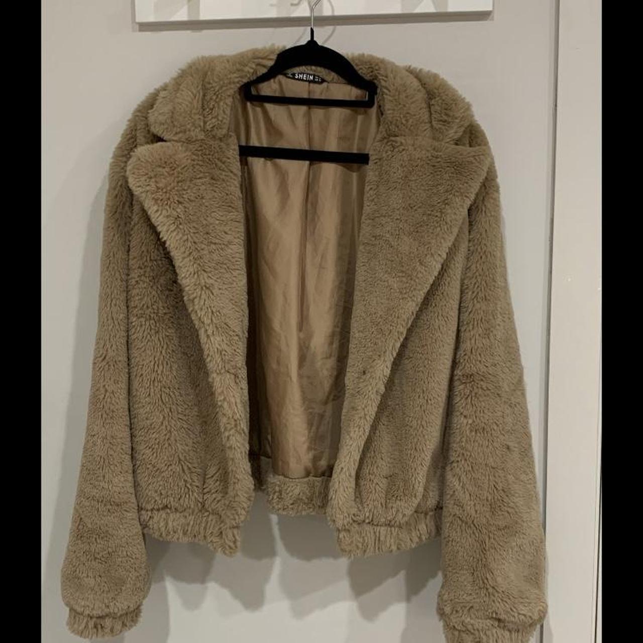 * Description Very soft faux fur jacket with smooth... Depop