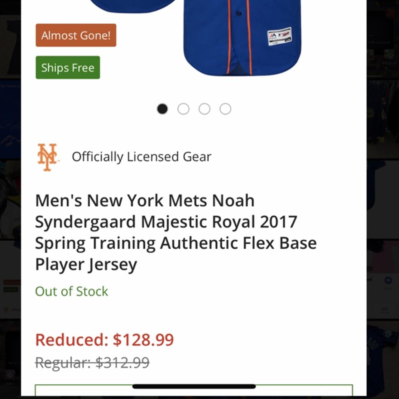 Noah Syndergaard New York Mets Majestic Official Cool Base Player Jersey