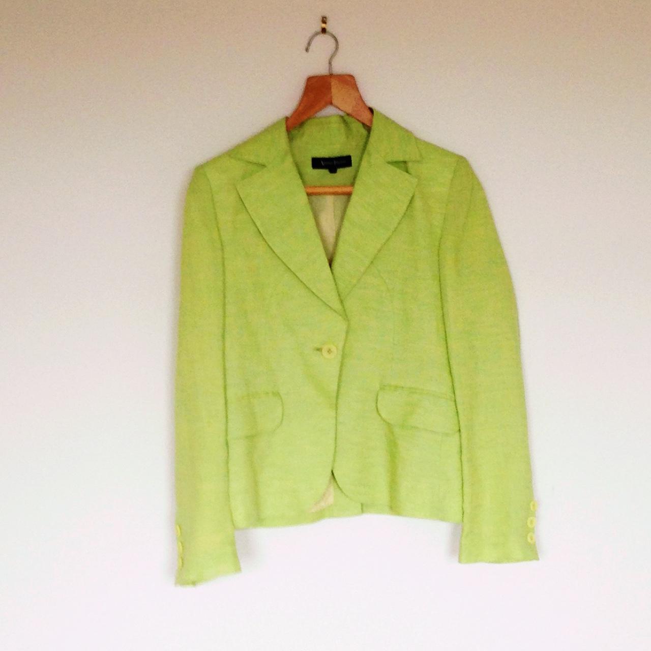 Alexi andriotti light green linen jacket :)... - Depop