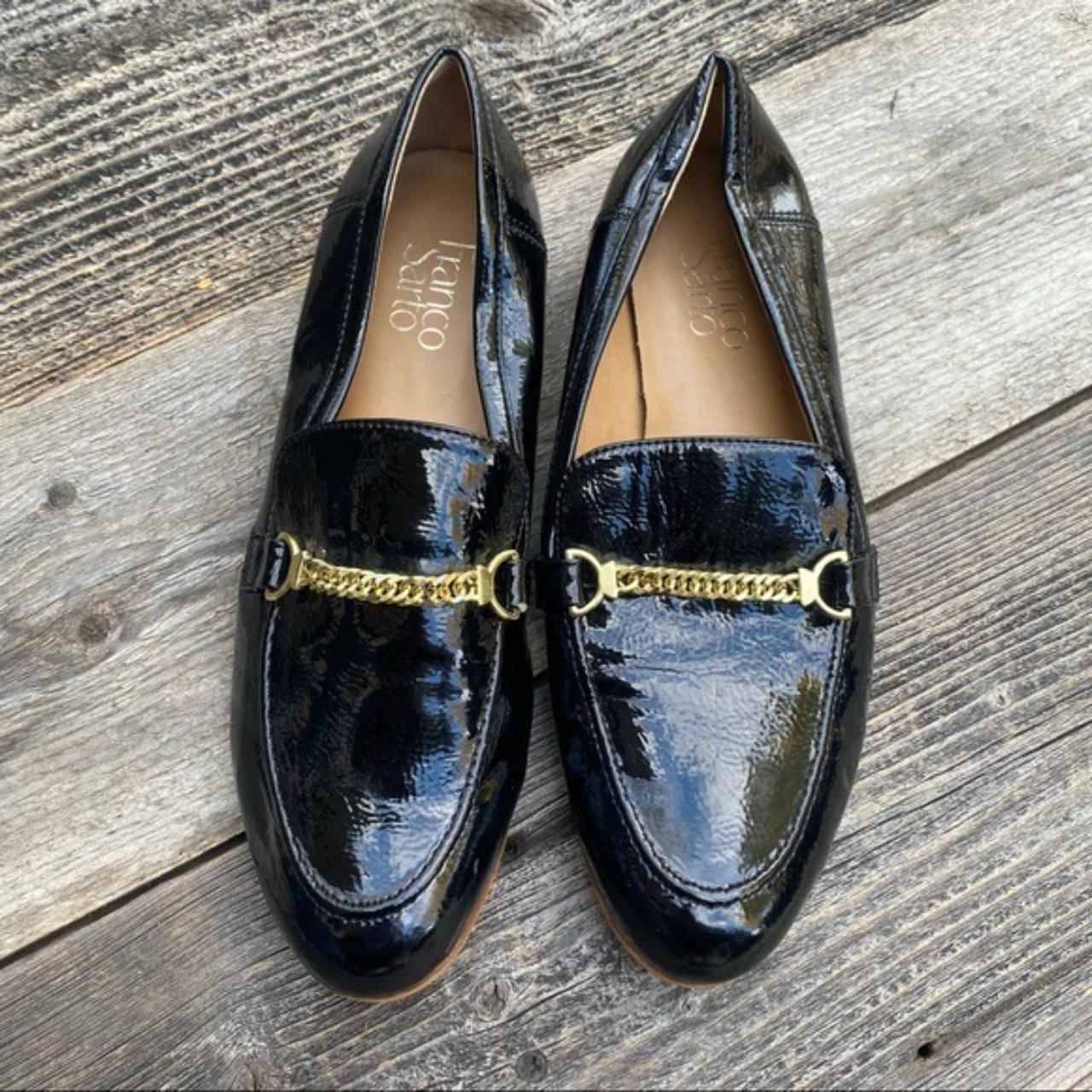 franco sarto patent loafers