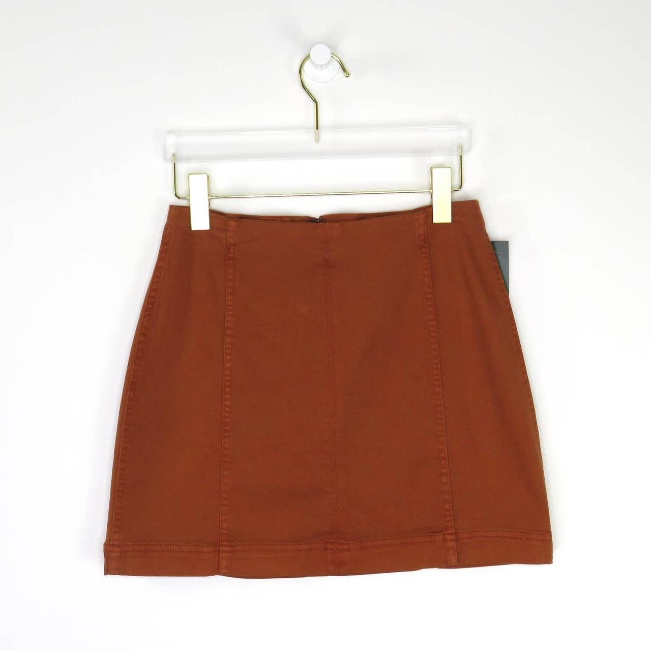 Wild Fable Burnt Orange Skirt. High Rise Mini Skirt,... - Depop