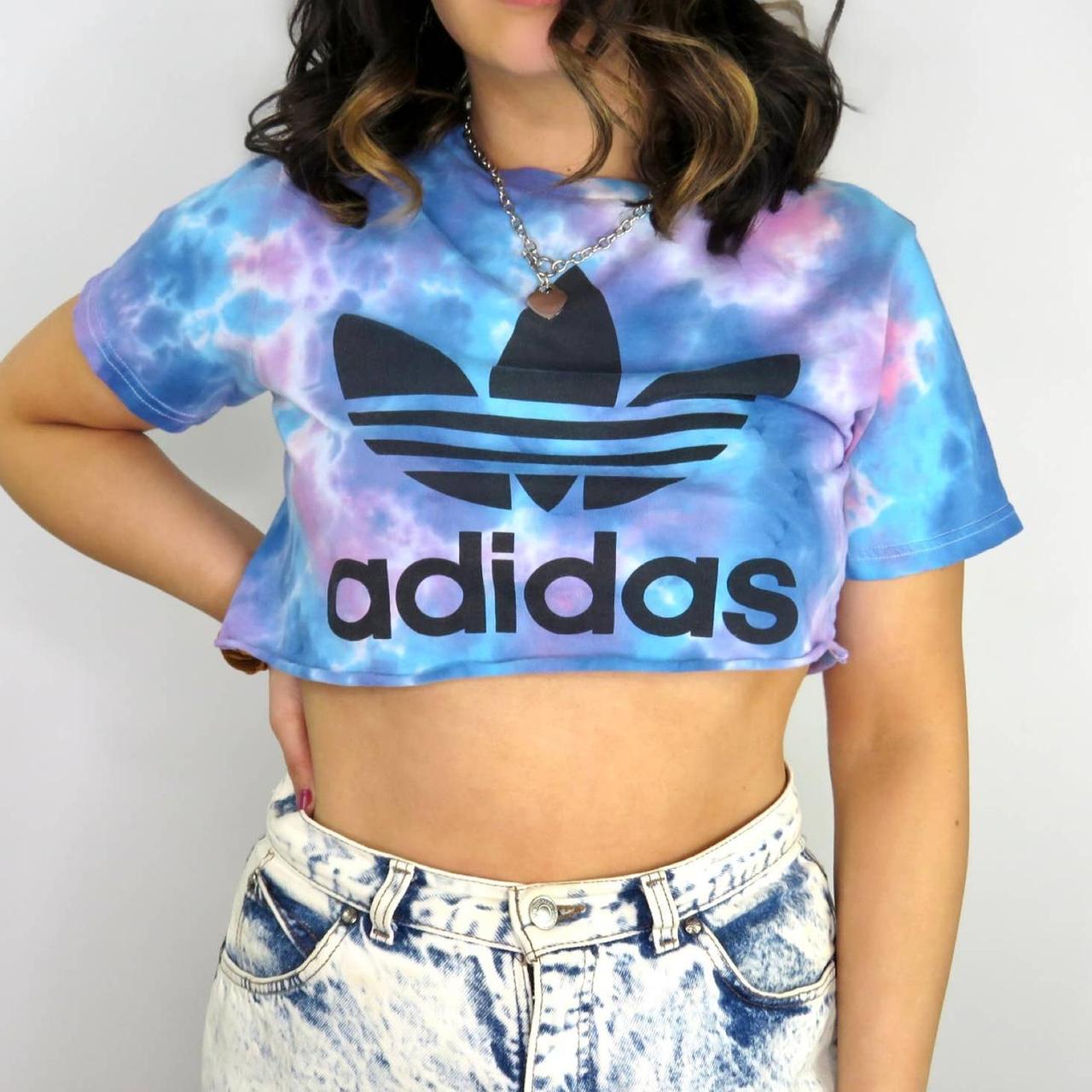 adidas tie dye crop top