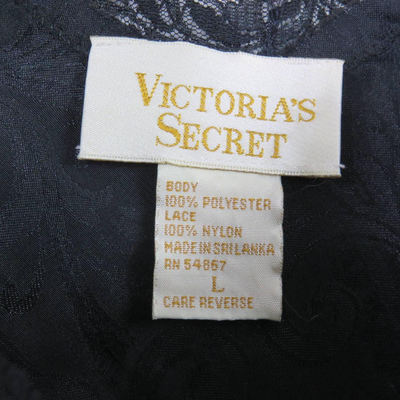 1980s Vintage Victoria's Secret Black Lace Slip.... - Depop