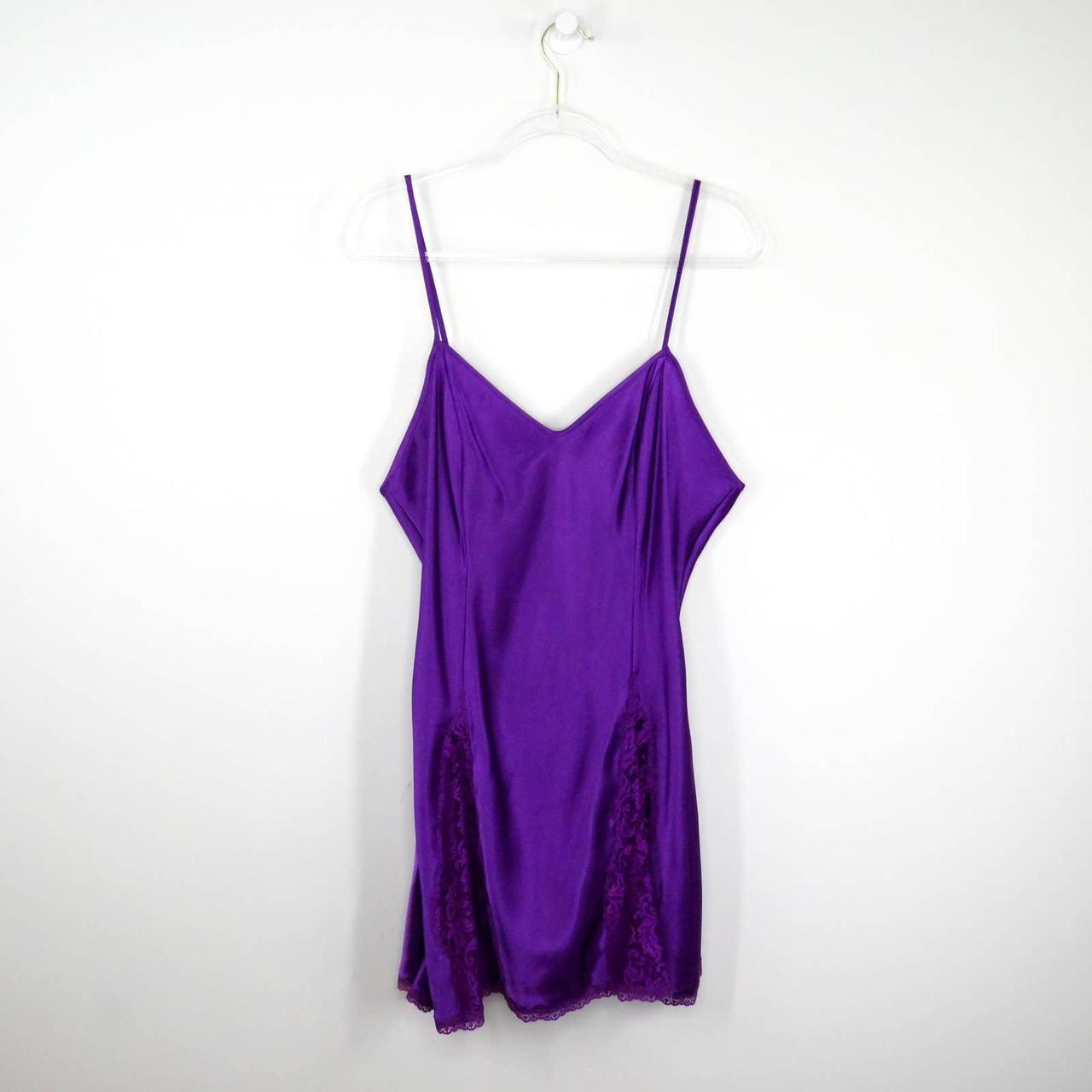 purple satin slip