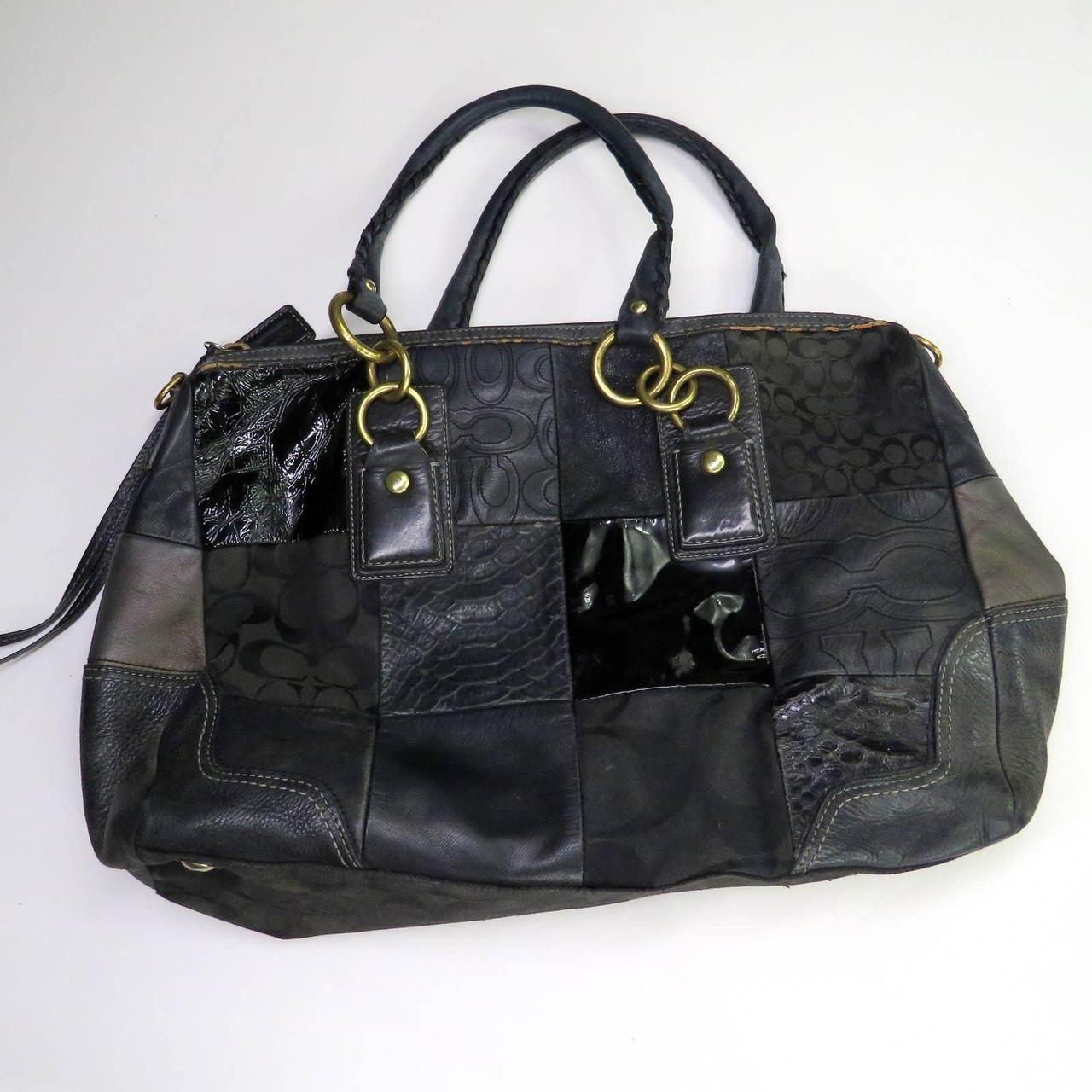 Circa 1990s Early 2000s Vintage Coach Handbag. Black... - Depop