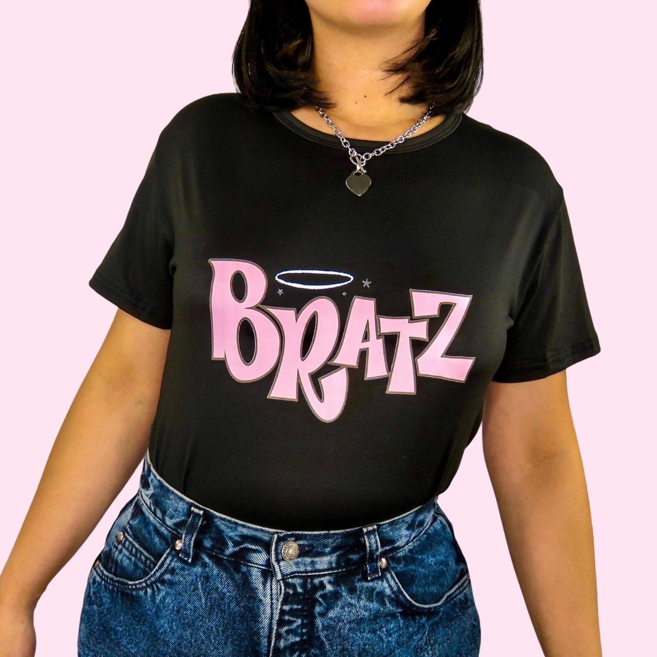 BRATZ Black Graphic T-Shirt. Crewneck Lightweight... - Depop