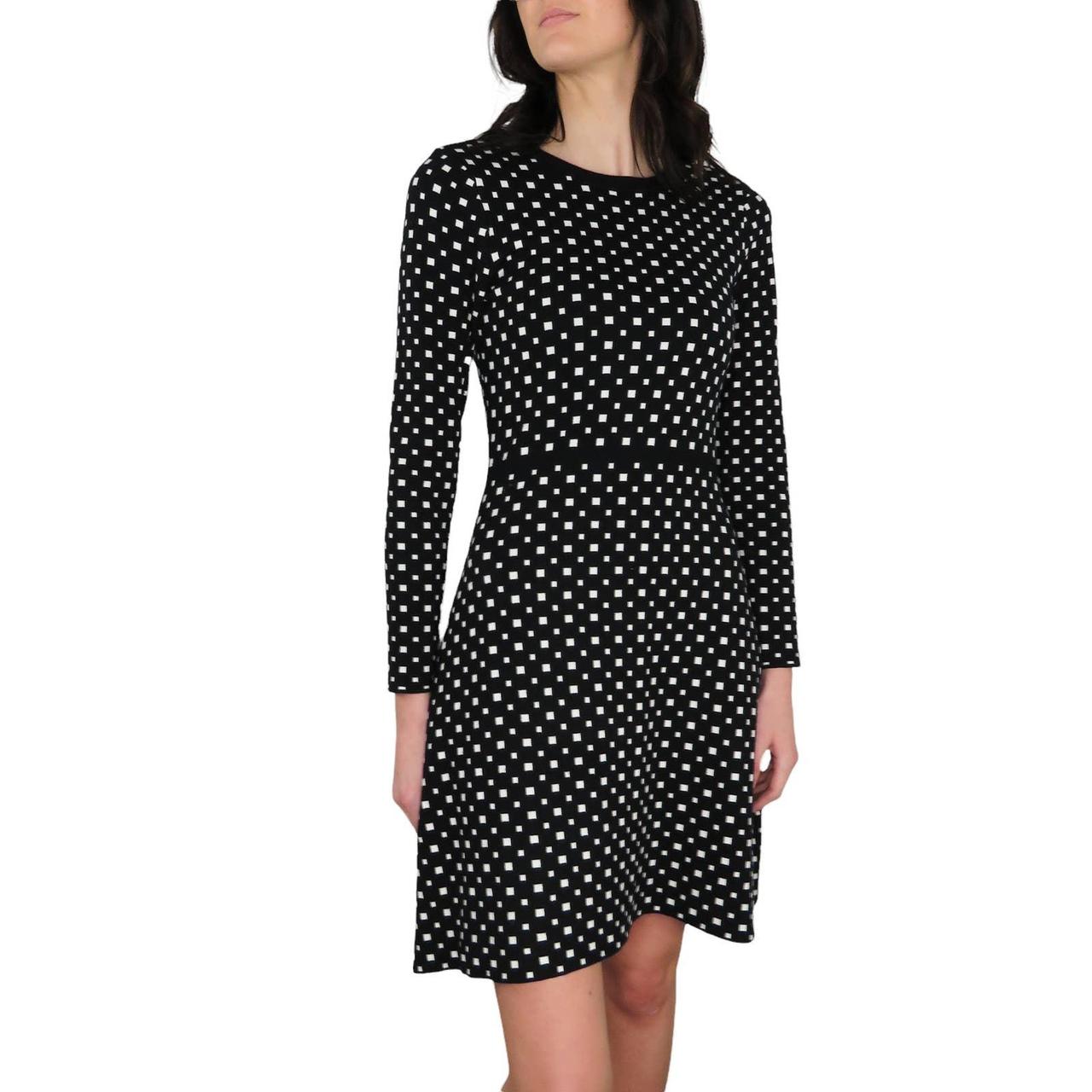 macy's black white dress