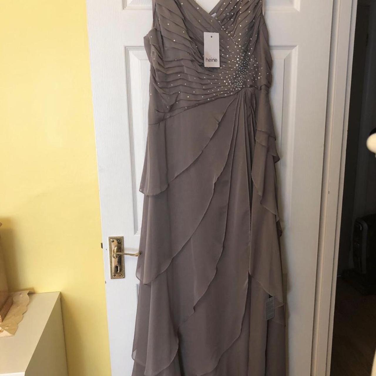 Brand new with tag Taupe layered chiffon evening Depop