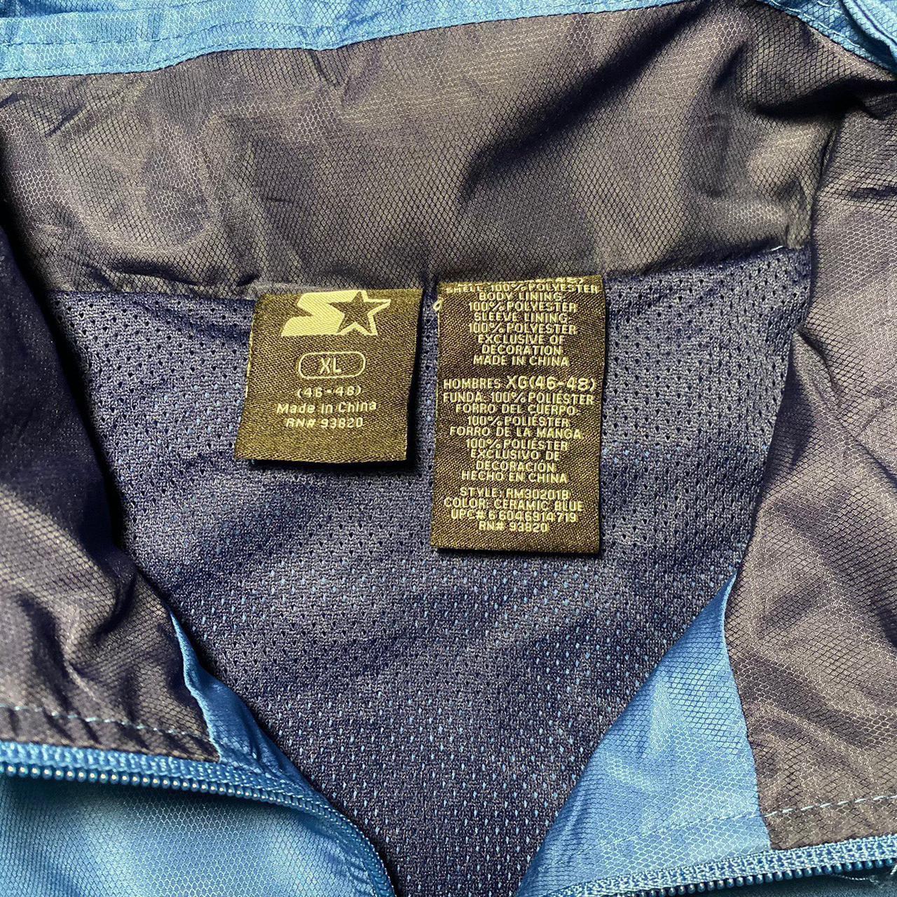 Vintage Starter windbreaker jacket. Retro blue,... - Depop