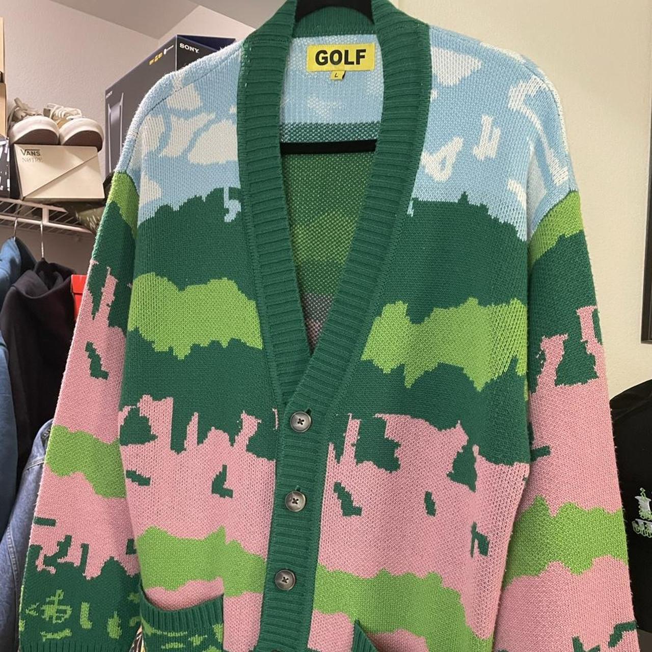 Golf Wang Landscape Knit Cardigan. Bought it in 2020... - Depop