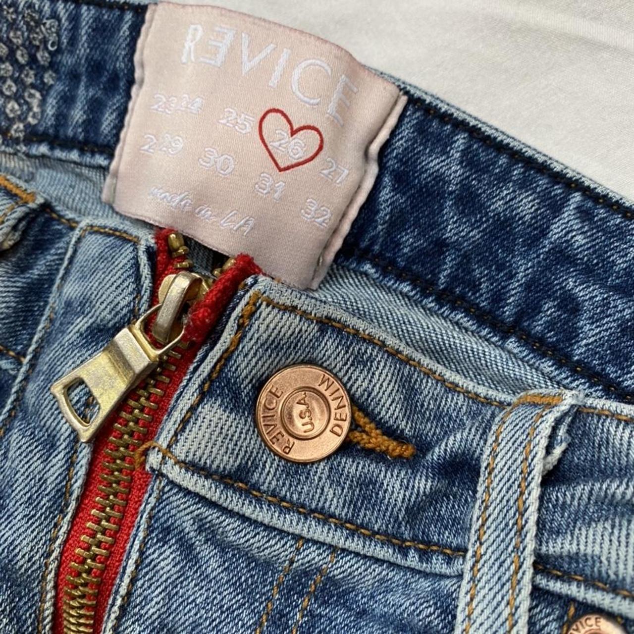 absolutely adorable revice denim jeans with an... - Depop