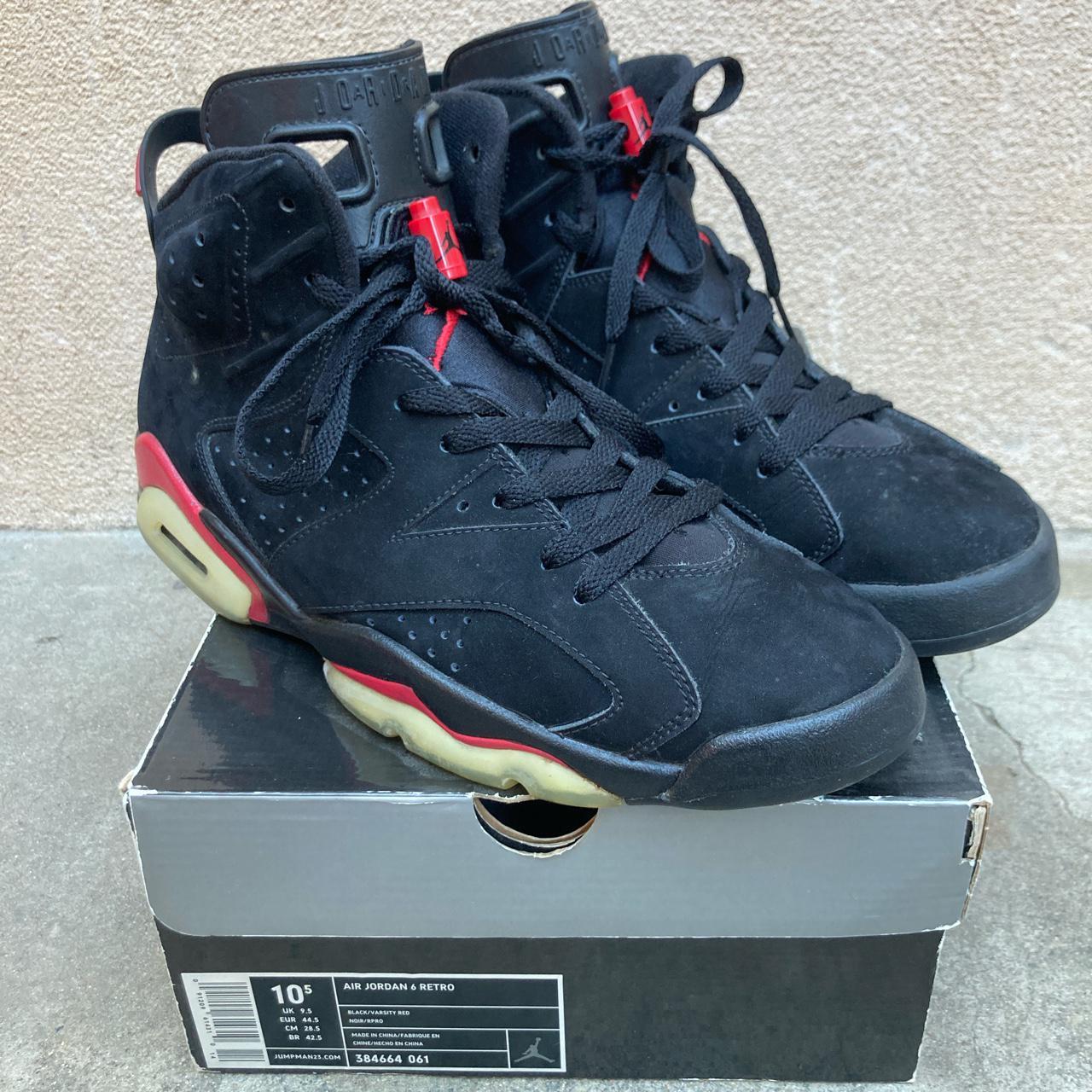 Air jordan 6 black cheap varsity red