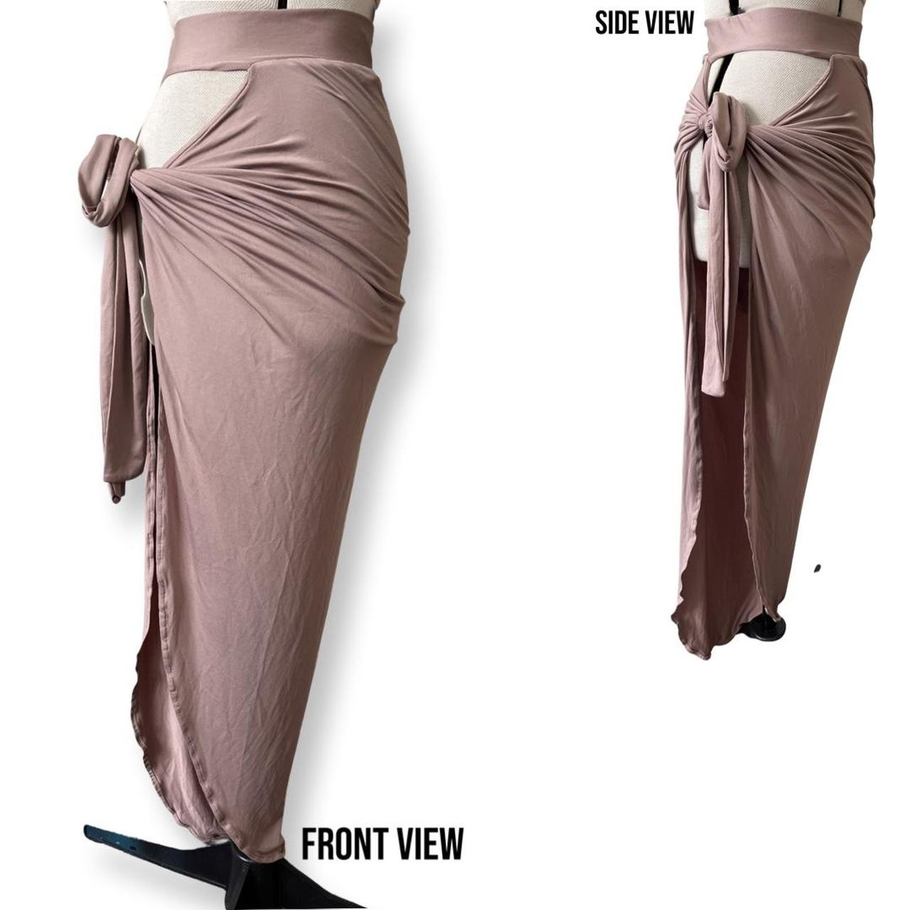 Women's Khaki and Gold Skirt | Depop