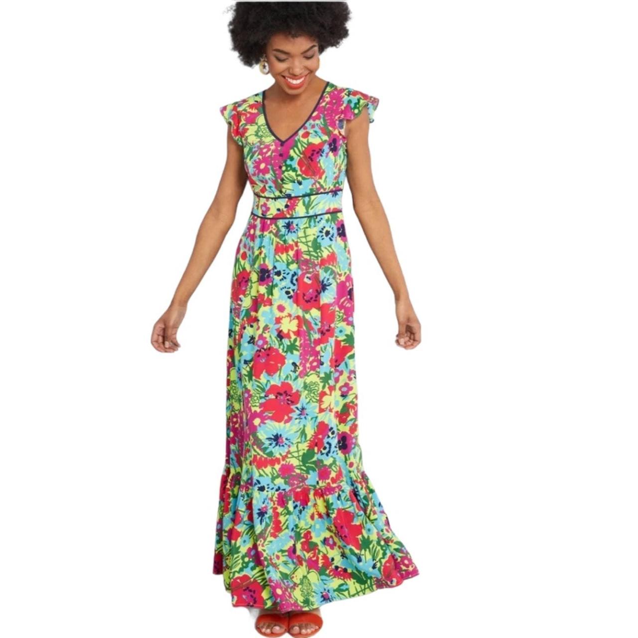 Modcloth floral maxi outlet dress