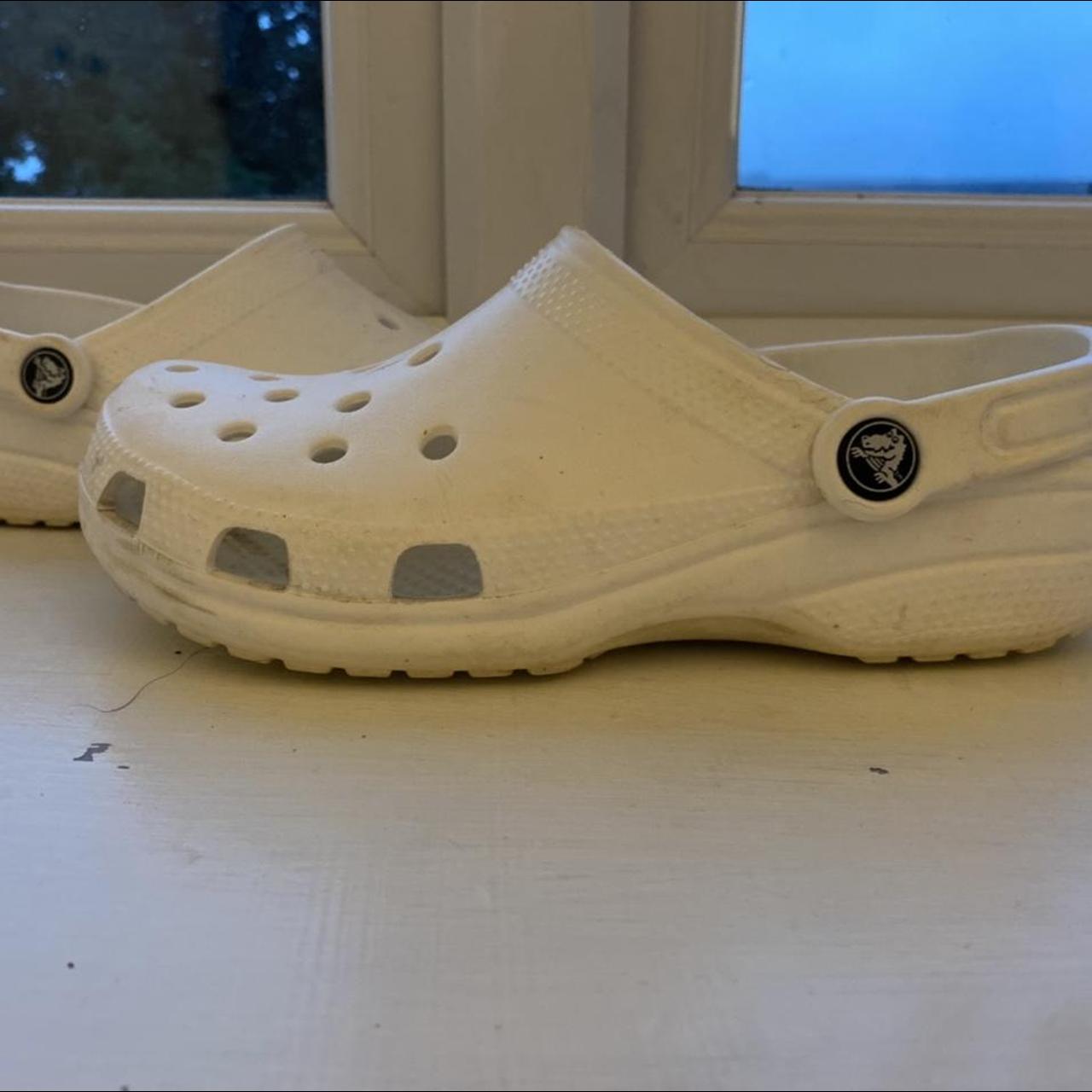 White crocs size 5 Bought for £45 and only worn 2-3... - Depop