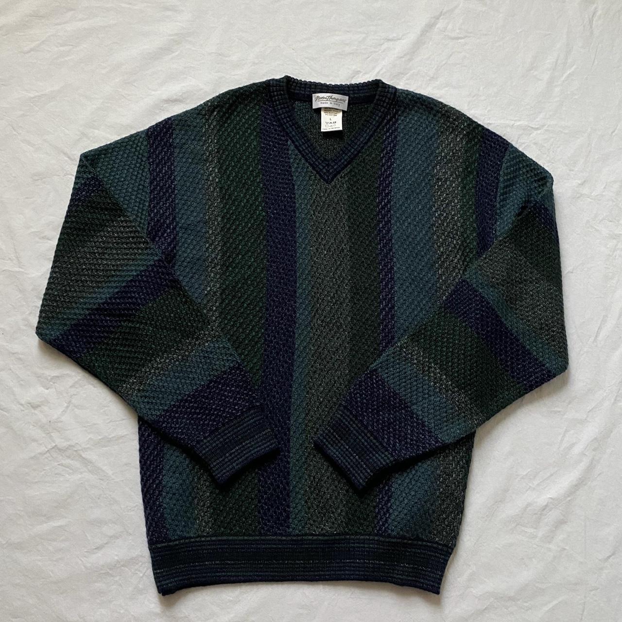 vintage grandpa sweater. cool 90’s era textured knit... - Depop