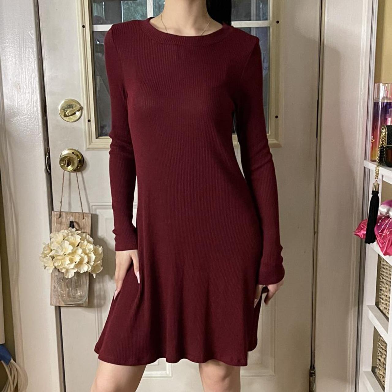 Charlotte russe burgundy hot sale dress