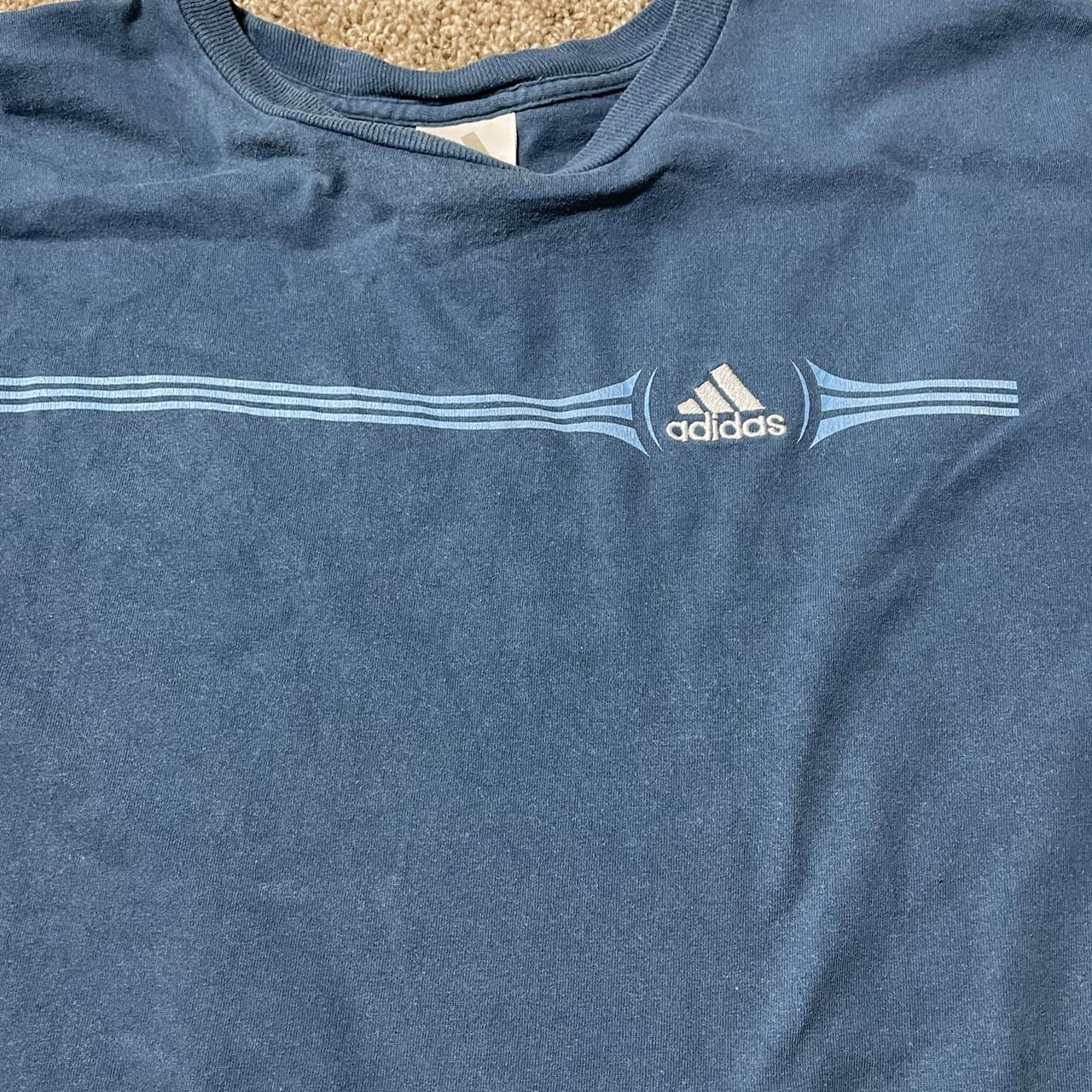 Adidas Men's Blue T-shirt | Depop