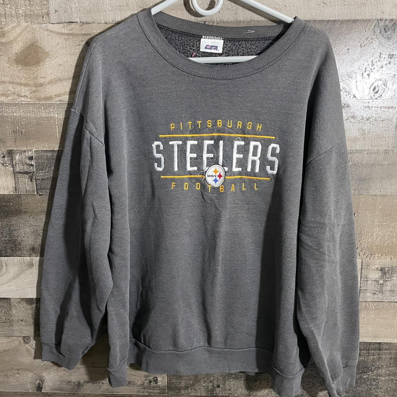 Vintage 90s Faded Pittsburgh Steelers sweatshirt - Depop