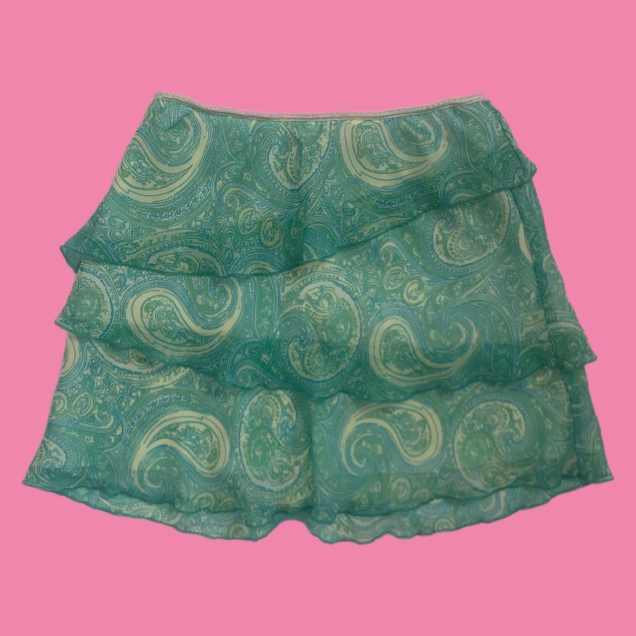 Hype Women's Green and Yellow Skirt
