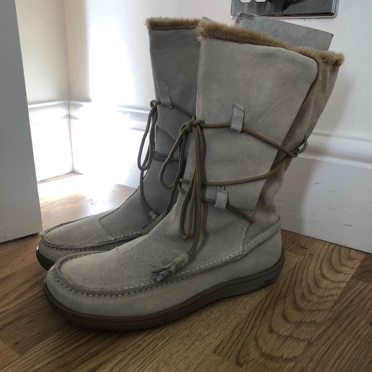 Joe Browns Beige Eskimo style boots Excellent... - Depop